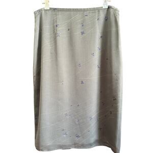Y2K Vintage EXPRESS | Gray Double Layer Organza Gray Floral Column Skirt | 11/12
